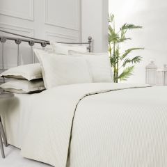 Sarev Fancy Stripe King Size Ekru Nevresim Takımı
