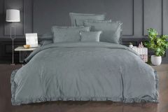 Sarev Peşte King Size Percale Nevresim Takımı - Gri