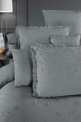 Sarev Peşte King Size Percale Nevresim Takımı - Gri