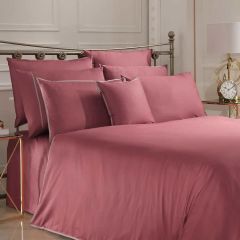 Sarev Sartoria King Size Saten Nevresim Takımı - Pembe
