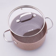 Korkmaz Browni Kısa Tencere - 26x6.2 cm