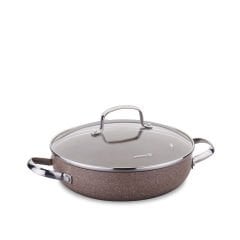 Korkmaz Browni Kısa Tencere - 26x6.2 cm