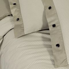 Sarev New Fancy Stripe Bej Çift Kişilik Nevresim Takımı