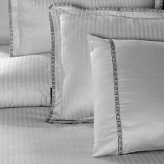 Sarev Jacquard Stripe Gri Nevresim Takımı