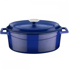 Lava Döküm Trendy Oval Tencere - Mavi