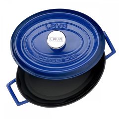 Lava Döküm Trendy Oval Tencere - Mavi
