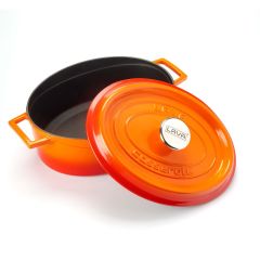 Lava Döküm Trendy Oval Tencere - Turuncu