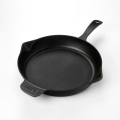 Lava Döküm Yuvarlak Kızartma Tavası Döküm Demir Yekpare Saplı. Çap(Ø)28cm