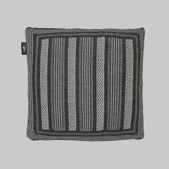 Sarev Electra 45x45 Gri-Siyah Örgü Dekoratif Kırlent