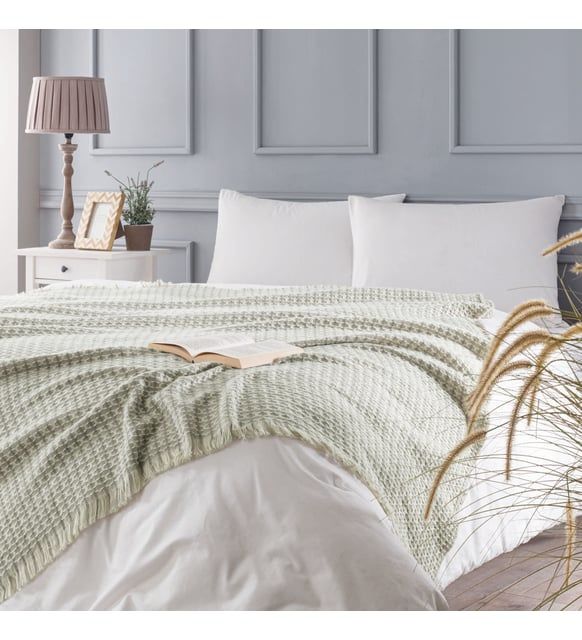 Linens Lucid Akrilik Throw Bej